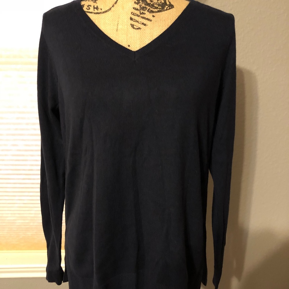 Loft Navy V-Neck Sweater